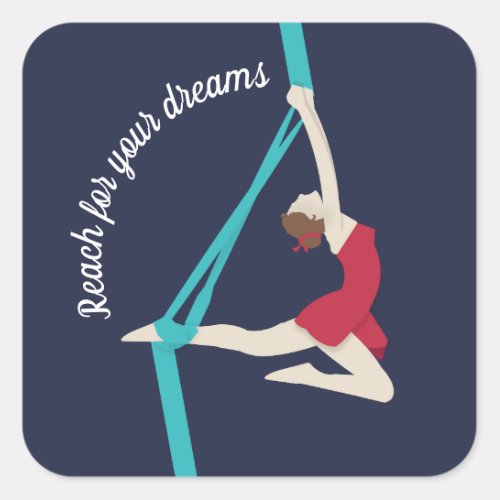 Aerial Silks Square Sticker