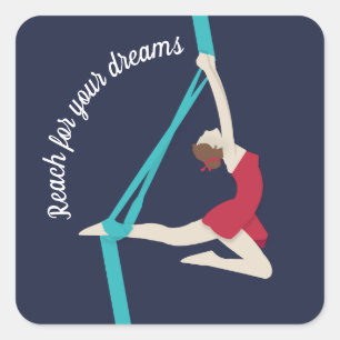 Aerial Silks Square Sticker