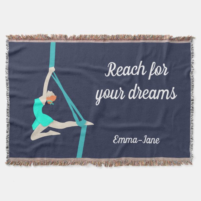 Aerial Silks Throw Blanket (Front)