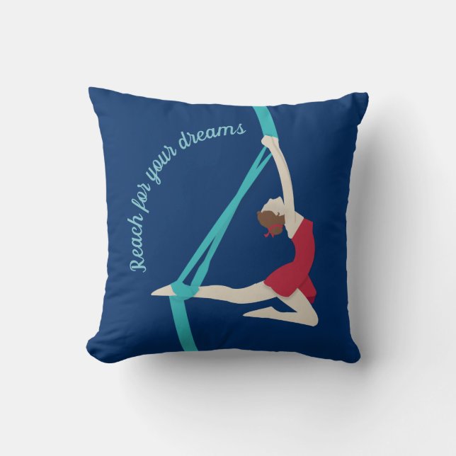 Aerial Silks Throw Pillow (Front)