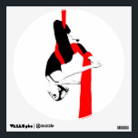 Aerial Silks Wall Decal<br><div class="desc">Spruce up any room or studio with this aerial silks wall decal in classic black and red, guaranteed to match any decor.</div>