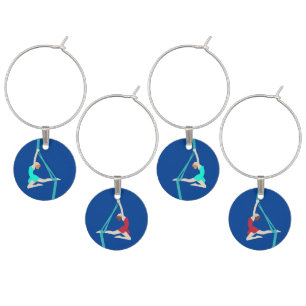 Aerial Silks Wine Charm