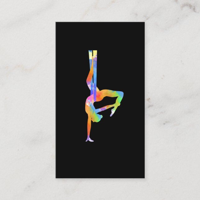 Aerial Silks Women Aerialist Aerial Yoga Business Card (Front)