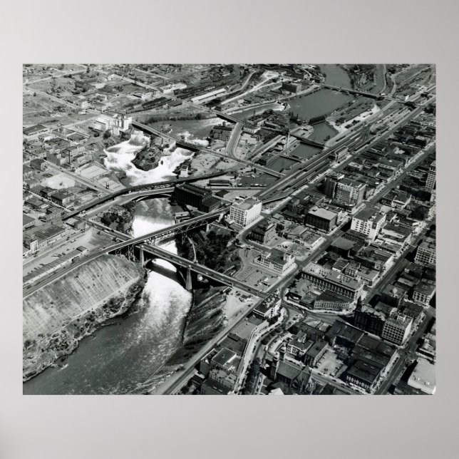 AERIAL SPOKANE c. 1950 Poster (Front)