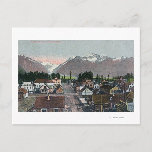 Aerial Summer View of the CityValdez, AK Postcard (Front)