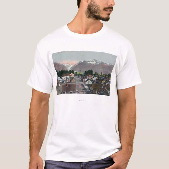 Aerial Summer View of the CityValdez, AK T-Shirt (Front)