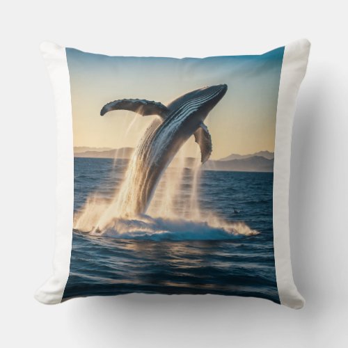 Aerial Symphony Humpback Whales Morning Overture Throw Pillow