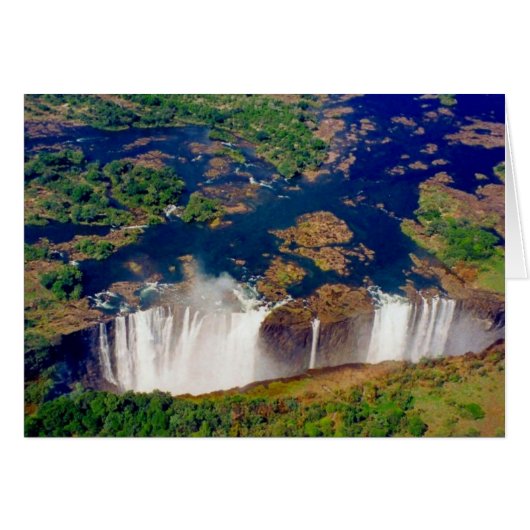 aerial victoria falls cards (Front Horizontal)