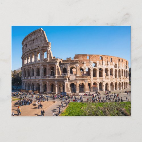 Aerial view Colosseum or Coliseum Rome Italy Postcard
