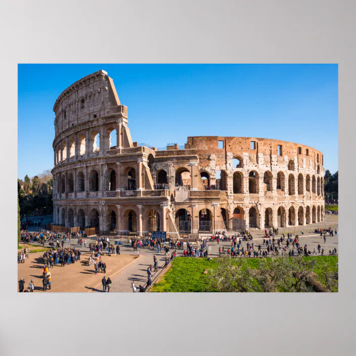 Rome Coliseum  Landmarks SINGLE CANVAS WALL ART Picture Print VA 
