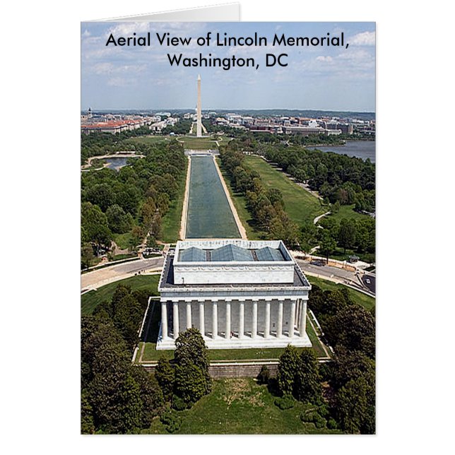 Aerial View Lincoln Memorial Washington DC Card (Front)
