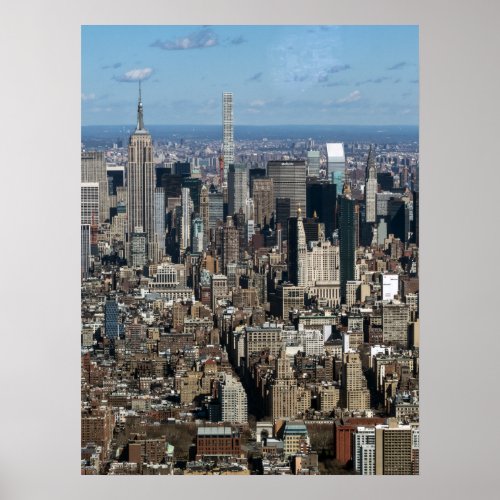 Aerial View Manhattan Poster