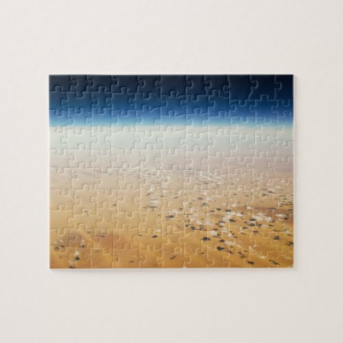 Aerial view of a desert jigsaw puzzle