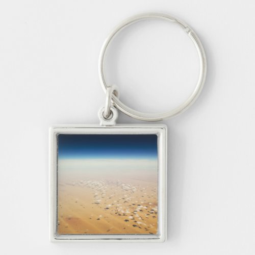 Aerial view of a desert keychain