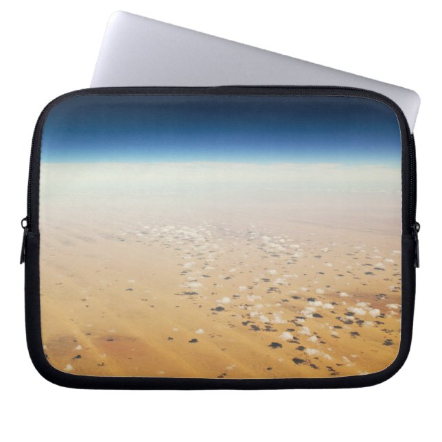 Aerial view of a desert laptop sleeve (Front)