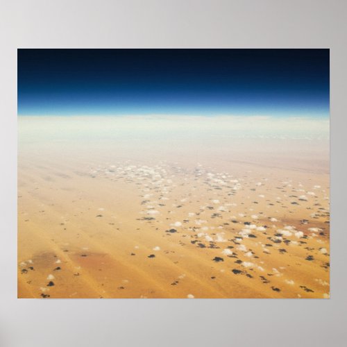 Aerial view of a desert poster