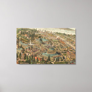 Aerial View of Alaska Yukon Pacific Expo Canvas Print