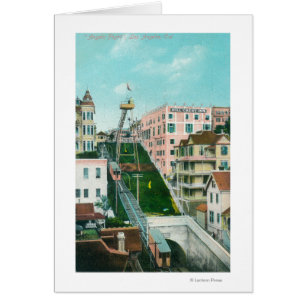 Aerial View of Angels Flight Trolley Cards