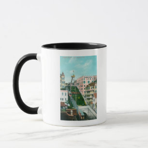 Aerial View of Angels Flight Trolley Mug