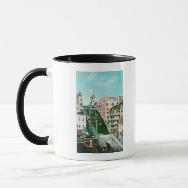 Aerial View of Angels Flight Trolley Mug (Left)