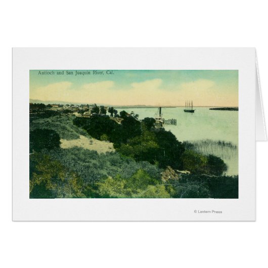 Aerial View of Antioch and San Joaquin River Cards (Front Horizontal)