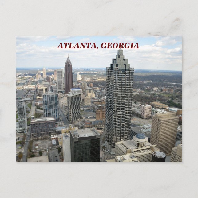 Aerial View of Atlanta, Georgia Postcard (Front)
