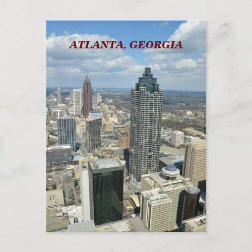 Aerial View of Atlanta Georgia Postcard