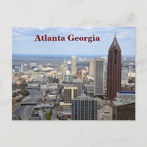 Aerial View of Atlanta Georgia Postcard