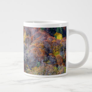  Aerial View of Autumn forest Colorful Trees    Giant Coffee Mug