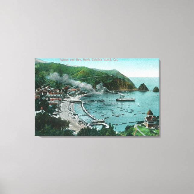 Aerial View of Avalon and Bay Canvas Print (Front)