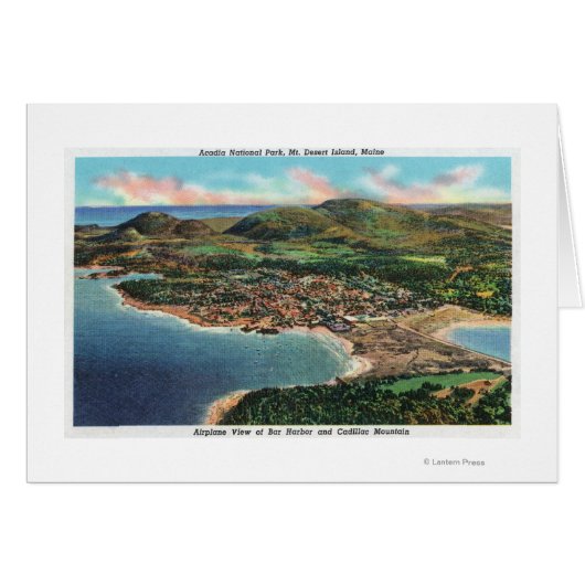 Aerial View of Bar Harbor and Cadillac (Front Horizontal)