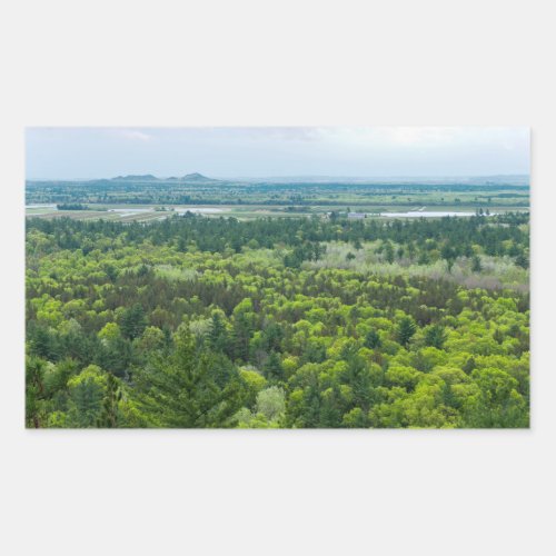 Aerial View of Black River State Forest Rectangular Sticker