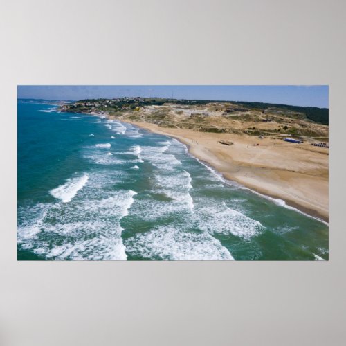 Aerial view of Black Sea coast of Istanbul Poster