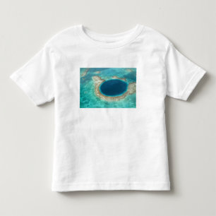 Aerial view of Blue Hole, sailboat anchored Toddler T-shirt