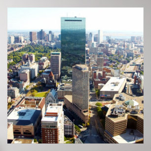 Aerial view of Boston 2 Poster