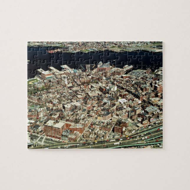 Aerial view of Boston, MA Jigsaw Puzzle (Horizontal)