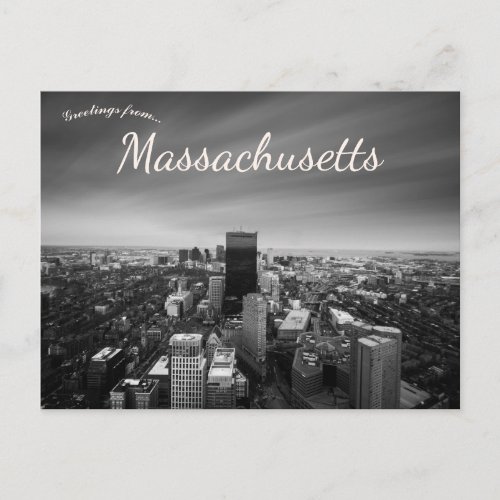 Aerial View of Boston Massachusetts Postcard