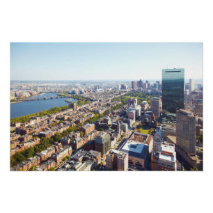 Aerial view of Boston Poster