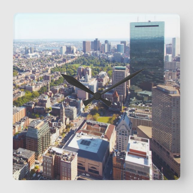 Aerial view of Boston Square Wall Clock (Front)