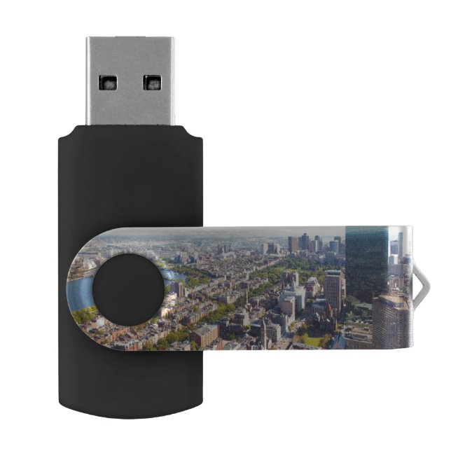 Aerial view of Boston USB Flash Drive (Opened)