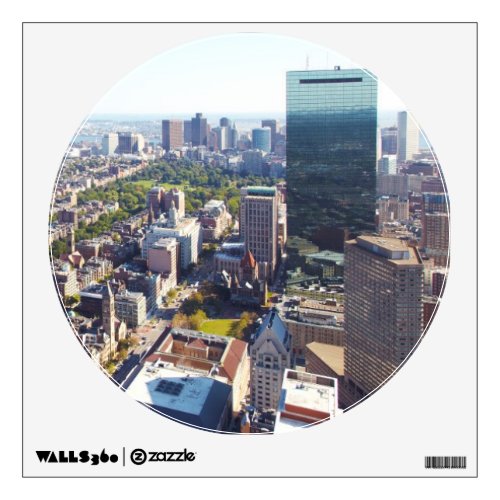 Aerial view of Boston Wall Decal