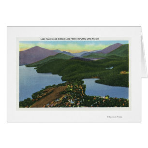 Aerial View of Both Lake Placid & Mirror Lake Cards