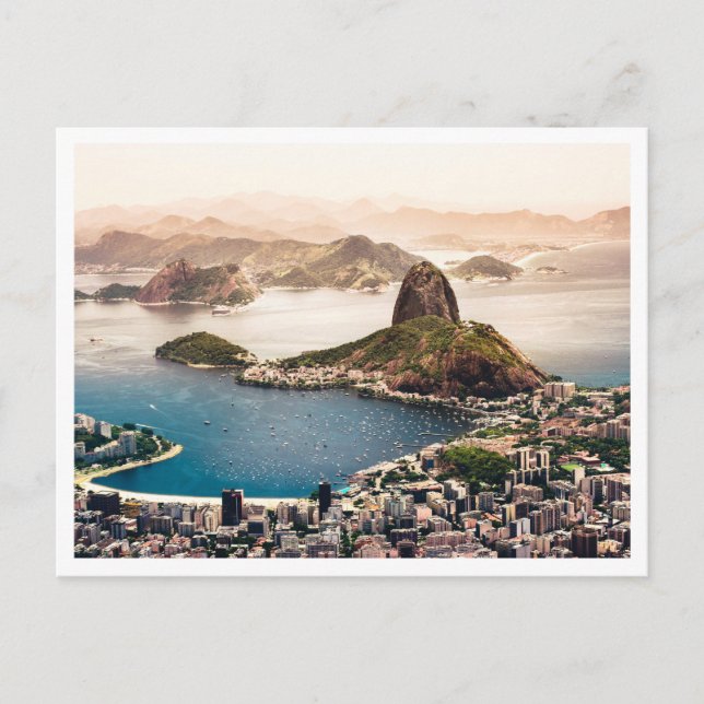 Aerial view of Brazil's Rio de Janeiro Postcard (Front)