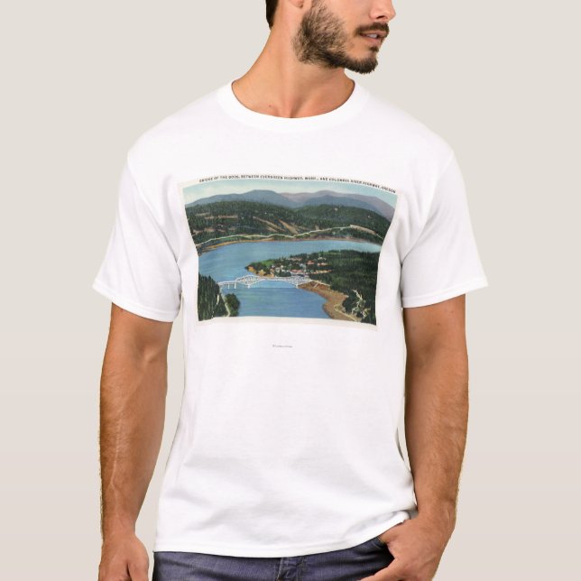 Aerial View of Bridge of the Gods T-Shirt (Front)