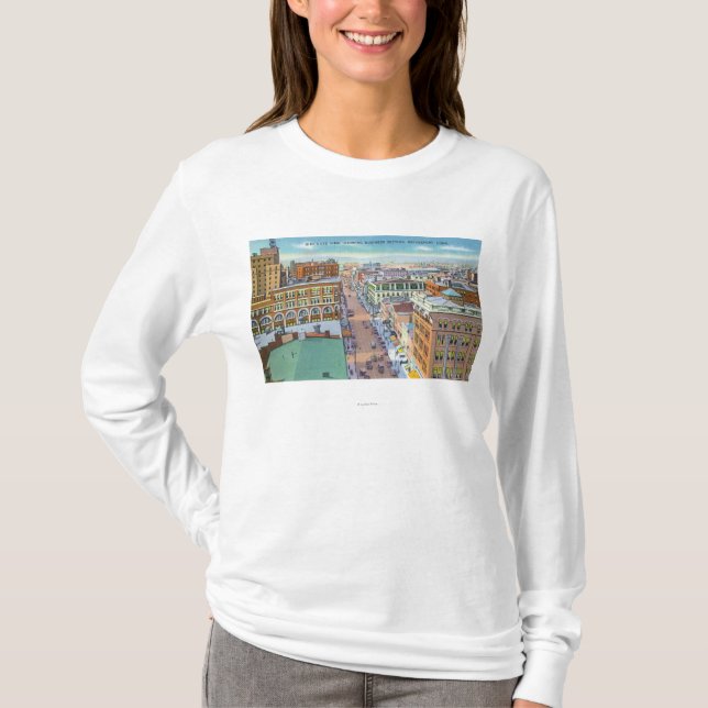Aerial View of Business Section of the City T-Shirt (Front)