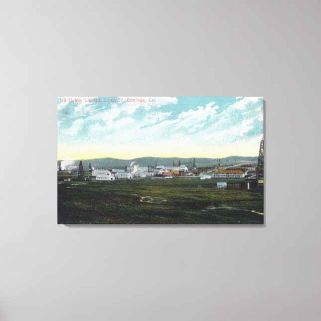 Aerial View of Camp 27 Oil FieldsCoalinga, CA Canvas Print (Front)