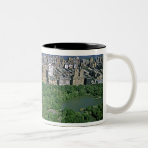 Aerial view of Central Park and the west side Two-Tone Coffee Mug