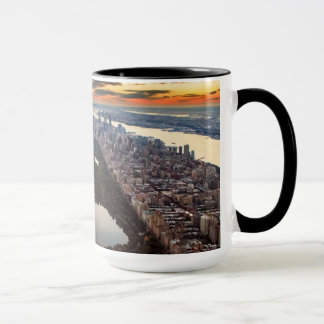 Aerial View of Central Park at Sunset Mug