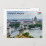 Aerial view of Chain Bridge in Budapest, Hungary Postcard