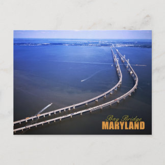 Aerial view of Chesapeake Bay Bridge, Maryland Postcard